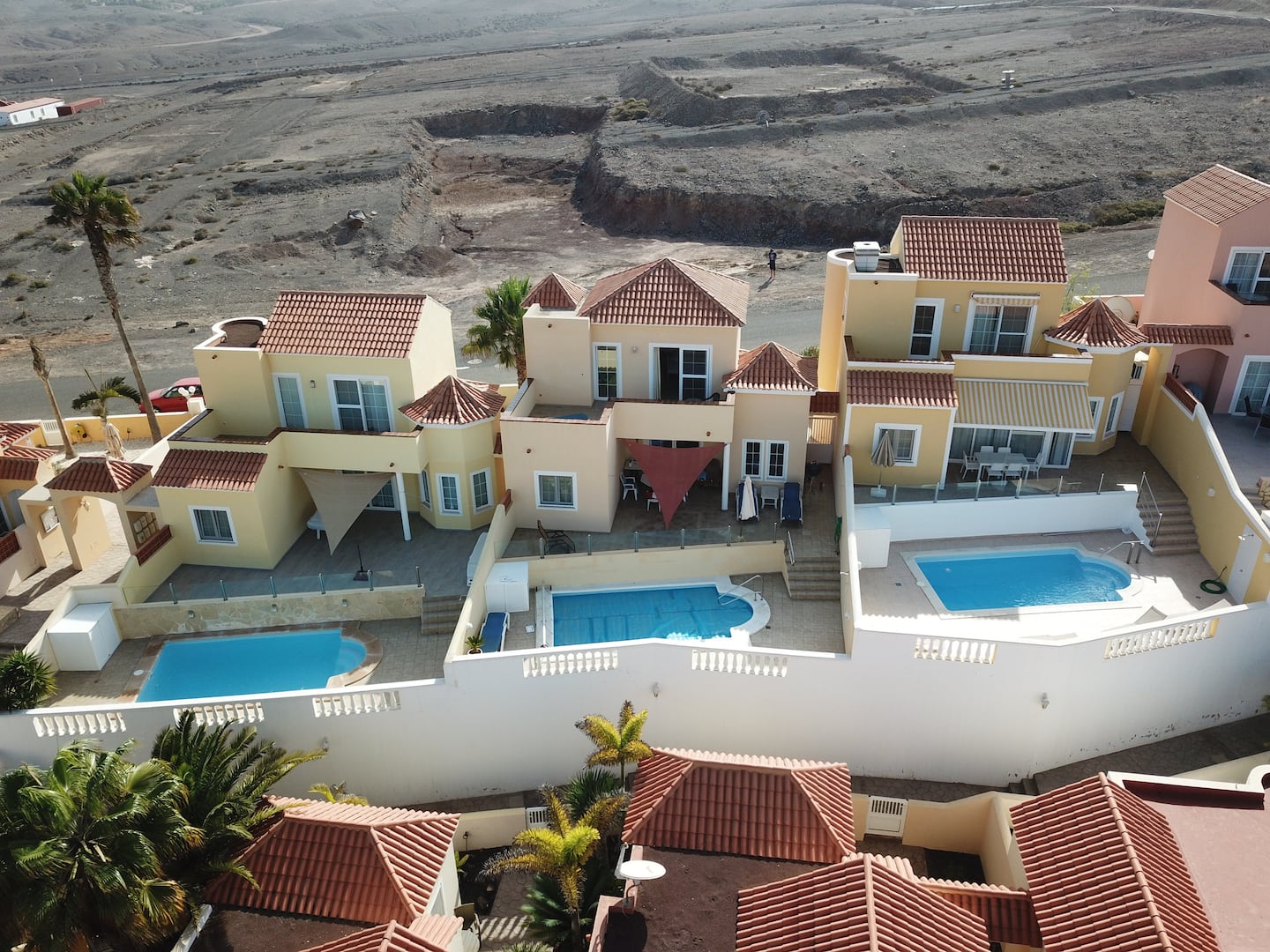 Aerial view of the villa